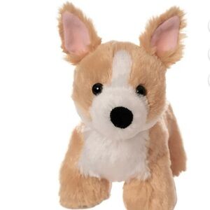 Manhattan Toy Company Tan and White Stuffed Woolies Corgi.
